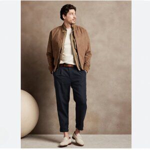 BANANA REPUBLIC men’s linen blend pleated pants, 33x28